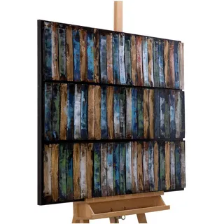 Kunstloft Metallbild, Blau, Metall, 8.8x70 cm, Bilder und Zubehör, Wandbilder, Metallbilder