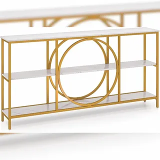 Costway Konsolentisch 180 x 30 x 90 cm weiß