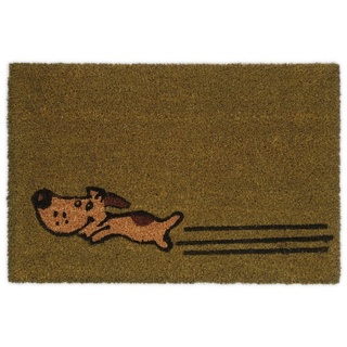Fußmatte Fußmatte Kokos Hund, relaxdays, Höhe: 15 mm braun|grün|schwarz