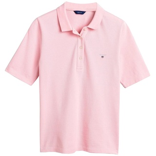 GANT Damen Poloshirt - ORIGINAL PIQUE, Halbarm, Knopfleiste, Logo, einfarbig Rosa S