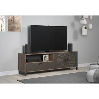 Home Affaire Fusion Lowboard 183 cm Braun Holz/Kunststoff/Metall/MDF