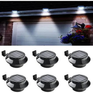 Set Mit 6 Ufo-förmigen Led-solarleuchten, Ip44 Wasserdicht, Für Dachrinnen, Zäune, Terrassen Und Gärten.
