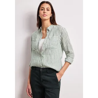 STREET ONE Hemdbluse mit Streifen Muster Grün 34