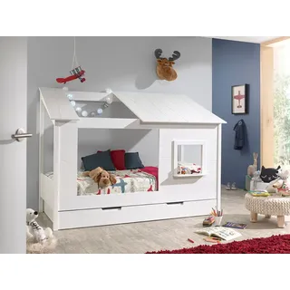 Vipack Kinderbett Baumhaus 90 x 200 cm Holz lackiert weiß