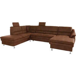 sit&more Wohnlandschaft Mikrofaser 3-Sitzer Braun