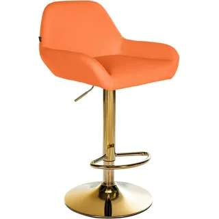 CLP Barhocker Braga Gold Kunstleder orange