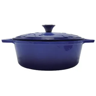 Grillfürst Bratentopf Grillfürst Dutch Oven Sternentöpfchen / Gusseisen Bräter - emailliert - M - blau