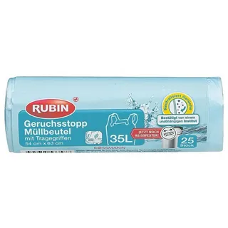 RUBIN Müllbeutel Geruchsstopp 35,0 l blau, 25 St.