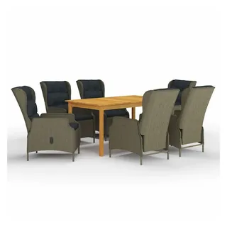 vidaXL Garten-Essgruppe 7-tlg. braun 3067843