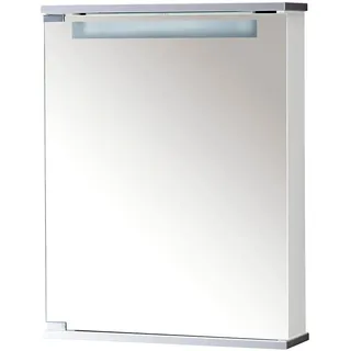 Jokey Spiegelschrank Cento mit LED Beleuchtung, Badezimmer Spiegelschrank 50 cm, inkl Steckdose, Lichtfarbe: neutralweiß