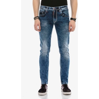 Bequeme Jeans CIPO & BAXX Gr. 31, Länge 32, blau (jeansblau) Herren Jeans in klassischem Design