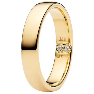 Pandora Gravierbarer Classic Band Ring 14 Karat Vergoldung Gold Gr. 60