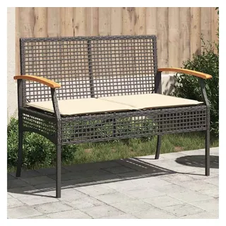 vidaXL Gartenbank mit Kissen 108 x 57 x 85 cm Schwarz