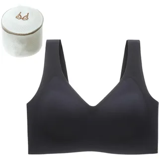 fjaldjfu Nubelle BH, Nubelle - Nahtloser Premium BH Damen ohne bügel große größen, Tiefem V Ausschnitt Bralette, Push Up BHS, Nahtlose Passform für unsichtbaren Komfort - 3XL