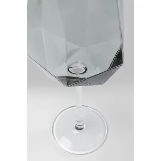 KARE DESIGN Weinglas Diamond 660 ml Glas Grau