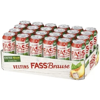 Veltins Fassbrause Eistee Pfirsich | 24 x 0,5 Liter | inc. 6€ EINWEG PFAND