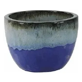 TrendLine Pflanztopf Pure Keramik blau Ø 35 x 27 cm