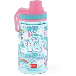 Legami Leichte Kinder-Wasserflasche, auslaufsicher, BPA-frei, 400 ml, Einhornmotiv