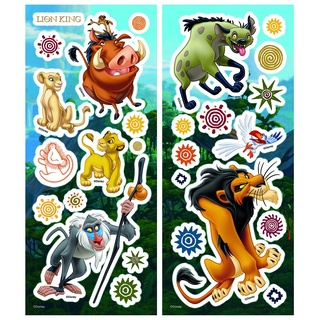 Komar Disney Deco-Sticker LION KING | 14 x 33 cm | Wandtattoo, Wandbild, Wandsticker, Wandaufkleber, Walltattoo, König der Löwen, Löwe, Simba, Pumba, Kinderzimmer | 14804