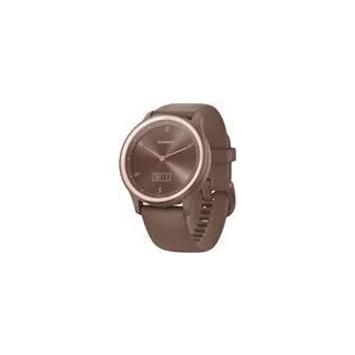 Garmin vívomove Sport - Mokkafarben mit perlgoldenen Akzenten - intelligente Uhr mit Band - Silikon - Handgelenkgröße: 125-190 mm - einfarbig - Bluetooth, ANT+ - 19 g