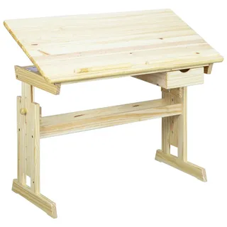 Interlink Schreibtisch Kiefer massiv natur