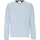 Baumwollpullover mit Logo-Stickerei blau M