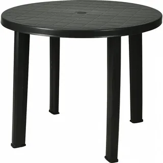 Gartentisch Esstisch RUND Ø 90 cm Kunststoff Anthrazit Garten Terrasse Balkon