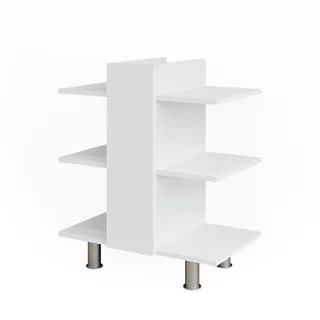 Vicco Waschbeckenunterschrank Fynn Weiß 60 x 70 cm mit 6 Ablagen