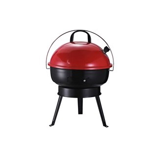 Outsunny Kugelgrill Metall H/D: ca. 54x37 cm - rot, schwarz