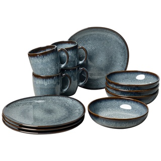 V&B Lave gris Frühstücks Set 12-teilig
