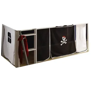 Bettvorhang Pirat 4-tlg inkl 2x Klettband, Kindermöbel 24 schwarz