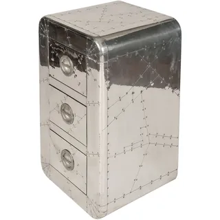 SIT Möbel Airman Kommode 45 x 40 x 80 cm - Silber - 01711-21