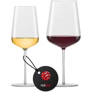 Zwiesel Glas Vervino Weinglas Set | Limited Edition (2x Rotwein, 2x Weißwein), edle Gläser für verschiedenste Rebsorten, spülmaschinenfeste Tritan®-Kristallgläser, Made in Germany (Art.-Nr. 122559)