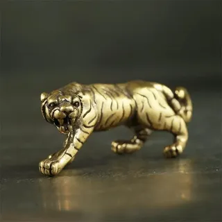 Tiger King Figuren Antik Kupfer Messing Deko Wohnkultur Schreibtisch Ornamente