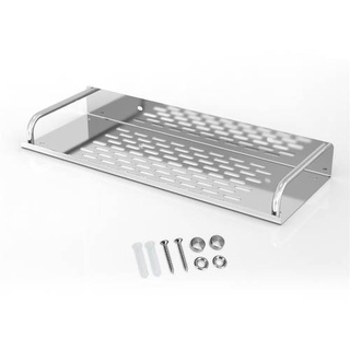 Intirilife Duschablage aus Edelstahl mit 60 x 13 cm - Duschkorb Duschregal Badregal mit praktischen Ablaufrinnen zum Bohren für Bad und Küche