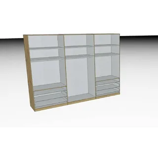 Wiemann Kleiderschrank Loft 300 x 216 cm Glas Weiß