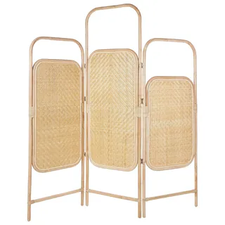 Raumteiler aus Rattan natürlich/beige 166 x 180 cm 3-teilig Paravent Carpi