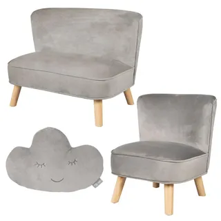 Roba Kindersofa, Grau, Textil, Füllung: Polyester, 70x50x48 cm, Kinder- & Jugendzimmer, Kindermöbel, Kindersitzmöbel & -tische, Kindersessel & -sofas