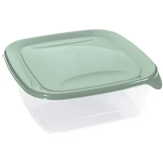 Curver Vorratsdose Fresh&Go Frischhaltedose 1,7L quadratisch transparent, Kunststoff, (1-tlg), Sicher stapelbar 1.7 ml | 19.5 cm x 19.5 cm x 7 cm