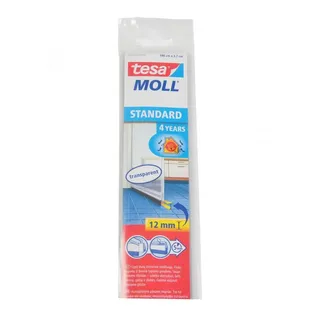 tesa Dichtlippe Tesa Moll Türbodendichtung Zugluftstopper Doppeldichtung Schiene, L: 100 cm