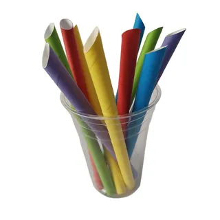 1000 Bubble Tea Strohhalme aus Papier nachhaltig stabil made in EU FSC-zertifiziertes Papier 200x12mm bunt