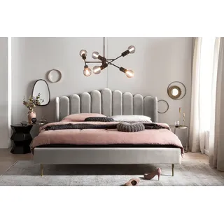 SalesFever Muschelbett aus Samt | beige