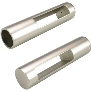 LIEDECO Gardinenstangen-Endstück Around 2-läufig Ø 16 mm 8,5 cm Silber