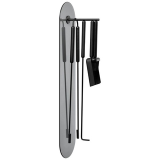 blomus Kaminholzregal Blomus ASHI Kaminbesteck 5-tlg. schwarz, Wandmonti braun