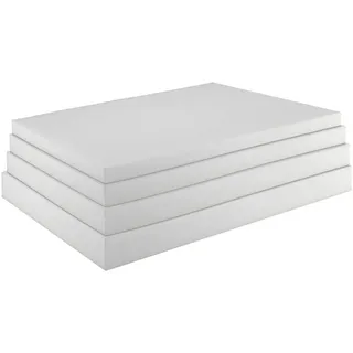 sunnypillow Schaumstoffplatte Schaumstoff Zuschnitt, 90x200x4cm RG 14/18 | Schaumgummi Meterware 4cm Dicke, Polster Topper Matratzen Auflage Sitzpolster in vielen Größen zur Auswahl