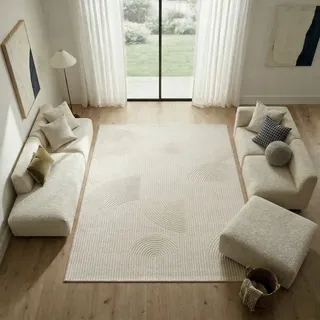 Sehrazat Moda 1100 Kurzflorteppich 200 x 290 cm Beige/Creme