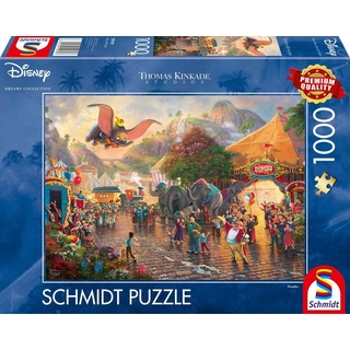 Schmidt Spiele GmbH Puzzle 1000 Teile Schmidt Spiele Puzzle Thomas Kinkade Disney Dumbo 59939, 1000 Puzzleteile