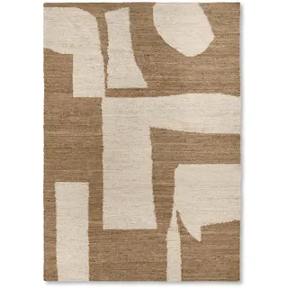 Ferm Living - Piece Teppich, off-white/toffee, 200 x 300 cm