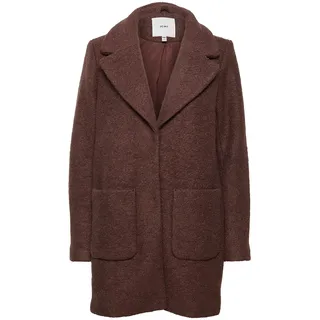 ICHI IHSTIPA JA Damen Wintermantel Wollmantel Winterjacke Kurzmantel mit Druckknöpfen und Reverskragen, Größe:40, Farbe:Bracken (191015) - 40
