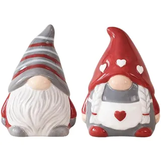 Salz- und Pfefferstreuer-Set, 2 Stück, süße Zwerge, Salz- und Pfefferstreuer, versiegelter Keramikstreuer, süß für Valentinstag, Weihnachten, Tischdekoration